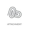 Attachment linear icon. Modern outline Attachment logo concept o Royalty Free Stock Photo