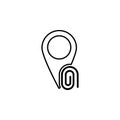 Attachment, location icon. Simple thin line, outline vector of location icons for ui and ux, website or mobile application