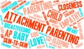 Attachment Parenting Word Cloud Royalty Free Stock Photo