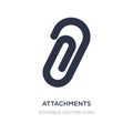 attachments icon on white background. Simple element illustration from Tools and utensils concept
