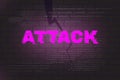 Attack abstract background