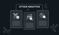 Attack analytics concept banner template