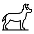 Attack dog icon, outline style Royalty Free Stock Photo