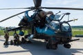 Attack helicopter with transport capabilities Mil Mi-24 Hind.