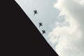 Attack! Military jets on the sky Royalty Free Stock Photo