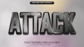 Attack text effect editable eps file Royalty Free Stock Photo