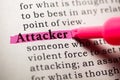 Definition of the word attacker