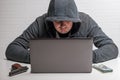 The attacker steals personal data in the computer, the hacker