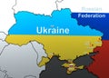 Attacks on Ukraine. Map.