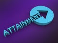 attainment word on purple Royalty Free Stock Photo