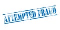 Attempted fraud blue stamp Royalty Free Stock Photo