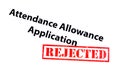 Attendance Allowance Application Rejected Royalty Free Stock Photo