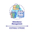 Attendance management concept icon