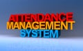 attendance management system on blue