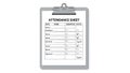 Attendance Sheet on Clipboard Vector Illustration Royalty Free Stock Photo