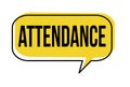 Attendance speech bubble Royalty Free Stock Photo