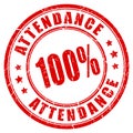 Attendance vector rubber stamp Royalty Free Stock Photo