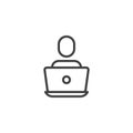Attended Automation line icon