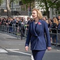 Liz Truss , UK Foreign Secretary at the Anzac Day Wreath Laying Ceremony at the Cenotaph, London