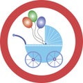 Attention! Baby buggies Royalty Free Stock Photo