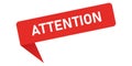 Attention banner. Vector isolated important warning icon