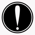 Attention caution sign exclamatory mark vector isolated danger warning icon Royalty Free Stock Photo