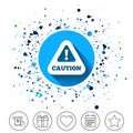 Attention caution sign icon. Exclamation mark. Royalty Free Stock Photo