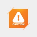 Attention caution sign icon. Exclamation mark. Royalty Free Stock Photo