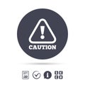 Attention caution sign icon. Exclamation mark. Royalty Free Stock Photo