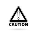 Attention caution sign icon, simple vector icon Royalty Free Stock Photo