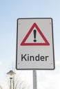 Attention children sign in german language