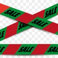 Attention danger SALE tape in christmas colur