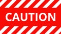 Attention Danger warning caution vector signs. Various white and red warning signs with diagonal lines stripes. Danger zone Royalty Free Stock Photo