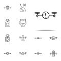 attention drone icon. Drones icons universal set for web and mobile