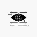 attention, eye, focus, looking, vision Glyph Icon. Vector isolated illustration Royalty Free Stock Photo