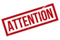 Attention Grunge Rubber Stamp Vector Illustration Royalty Free Stock Photo
