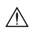 The attention icon. Danger symbol. Flat illustration Royalty Free Stock Photo