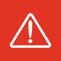 The attention icon. Danger symbol. Flat Royalty Free Stock Photo