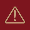 The attention icon. Danger symbol. Flat Royalty Free Stock Photo