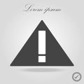 The attention icon. Danger symbol. Flat Vector illustration. Vector attention sign with exclamation mark icon. Risk sign vector il Royalty Free Stock Photo