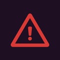 The attention icon. danger symbol. Attention please concept vector illustration of important announcement. Caution red