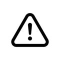 The attention icon in flat style. Danger symbol