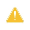 Attention Icon: Yellow Triangle with Exclamation Mark for Warning, Hazard, and Caution Alert Royalty Free Stock Photo