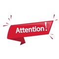 Attention important information.Vector image in red/