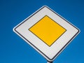 Attention main road sign in Germany Royalty Free Stock Photo