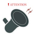 Attention Megaphone - Loudspeaker Icon Royalty Free Stock Photo