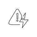 Attention one line icon. Simple one line vector icon