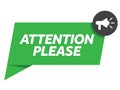 Attention please badge vector Royalty Free Stock Photo