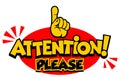 attention please finger sign Royalty Free Stock Photo