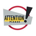 Important message, attention please isolated icon, business marketing Royalty Free Stock Photo